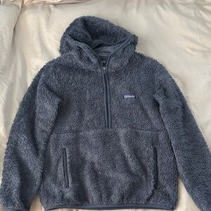 Patagonia Navy High-Pile Fleece Half-Zip Hoodie
